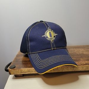 Northern Plains Railroad Hat Baseball Cap Yellow Navy
